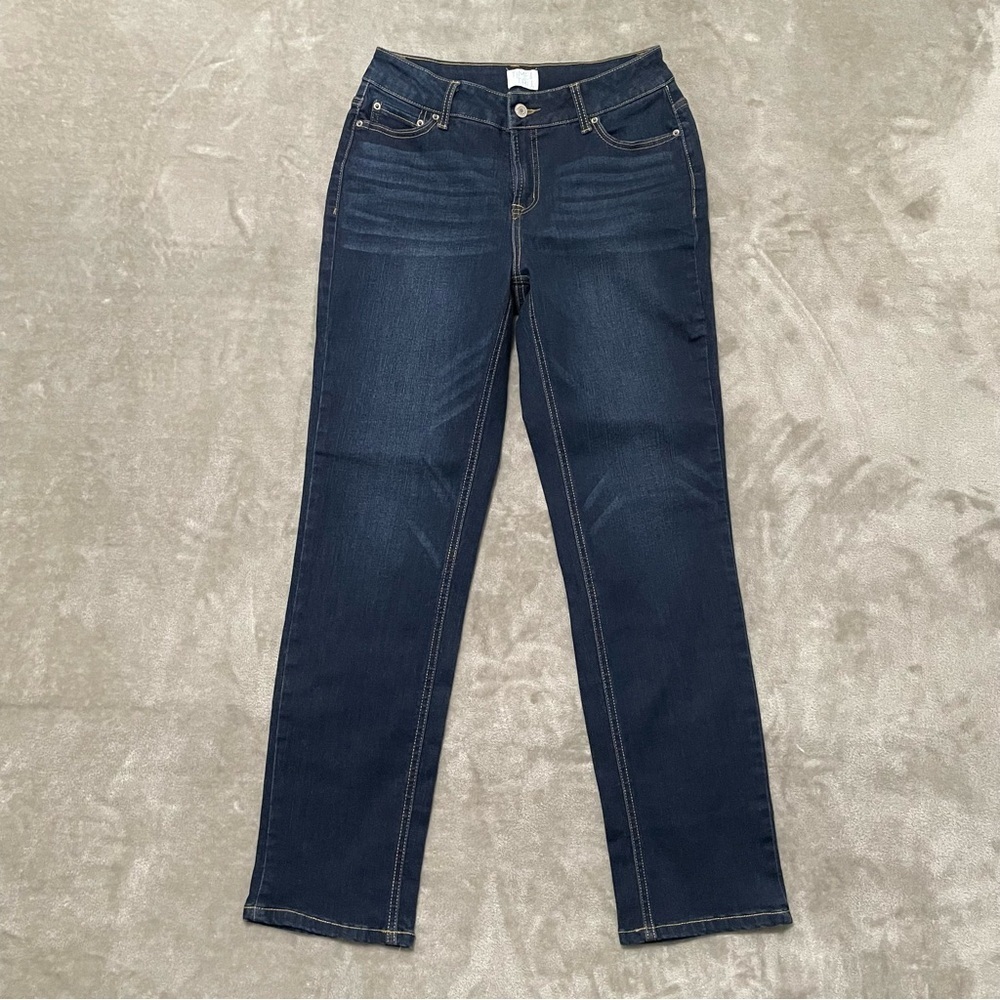 Time and Tru Women's Slim Straight Leg Jeans Medium Dark Wash Size 6